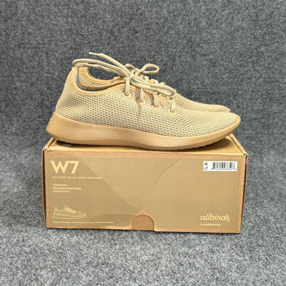 Allbirds Tree‎ Runner Athletic Shoes Women's Hazy Beige Lightweight Knit Running